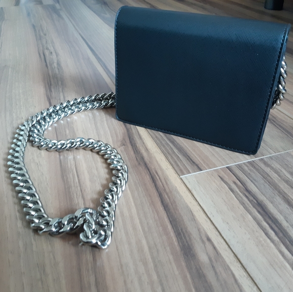 Studio 94 Handbags - Black purse with silver chain strap